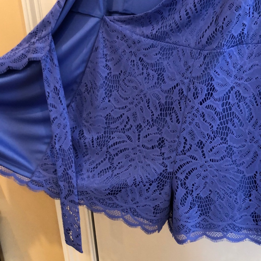 NWT Lilly Pulitzer Tiki Wrap Romper Beckon Blue - Picture 7 of 8